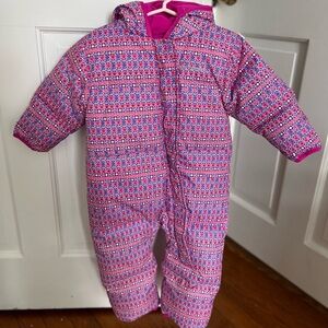Columbia Pink and Blue Patterned Snowsuit